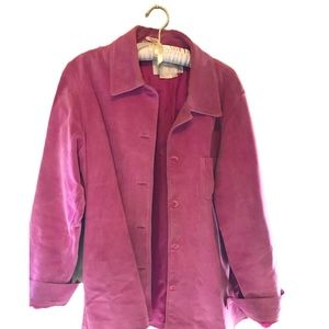 Stylish Women’s Suede Jacket in Hot Pink by Margaret Godfrey (Size 12)